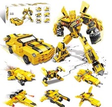 Transform Building Block Set, 6 in 2 Building Transforming Robot Construction Tr
