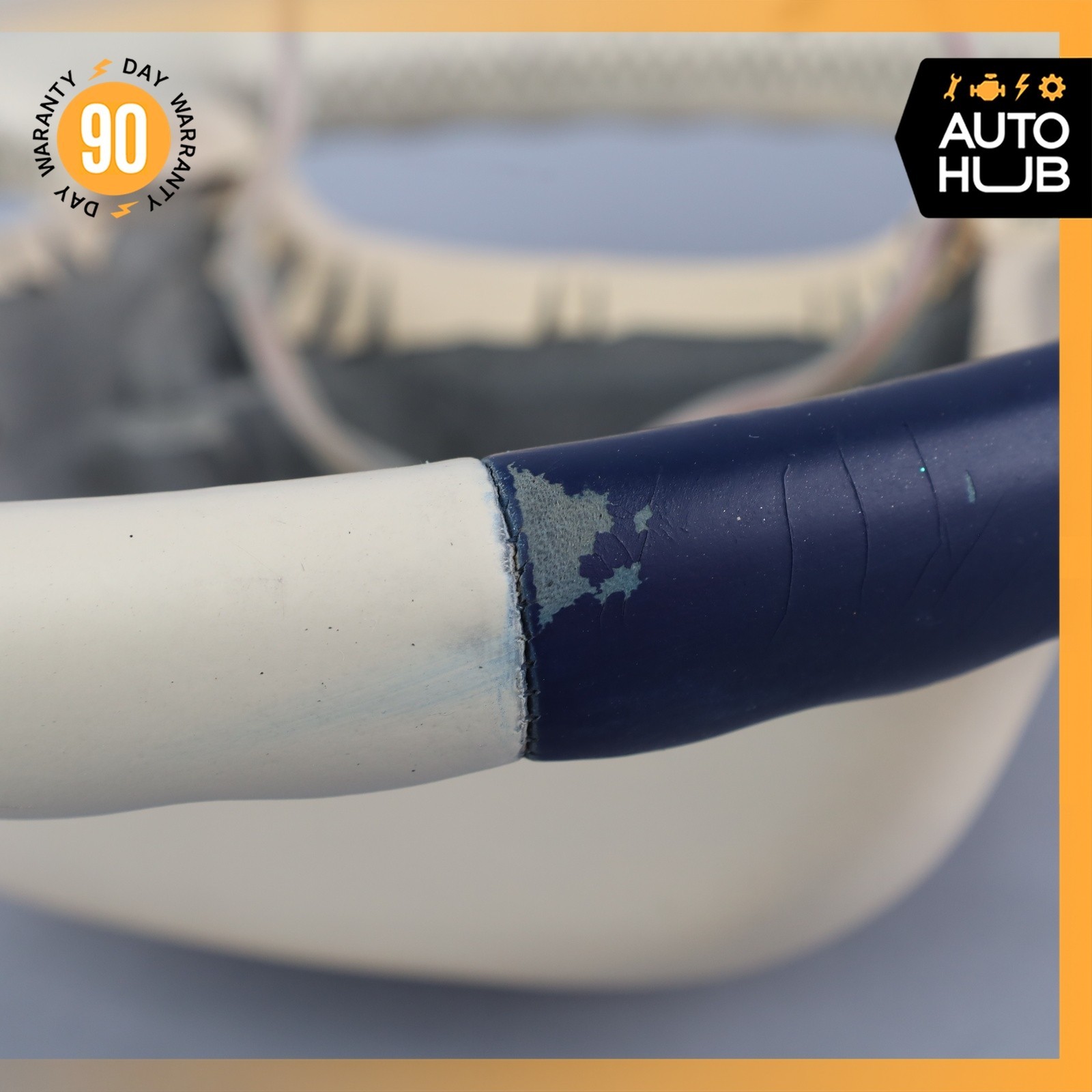 99-02 Bentley Arnage Steering Wheel Beige Blue PH27727PB OEM 42k