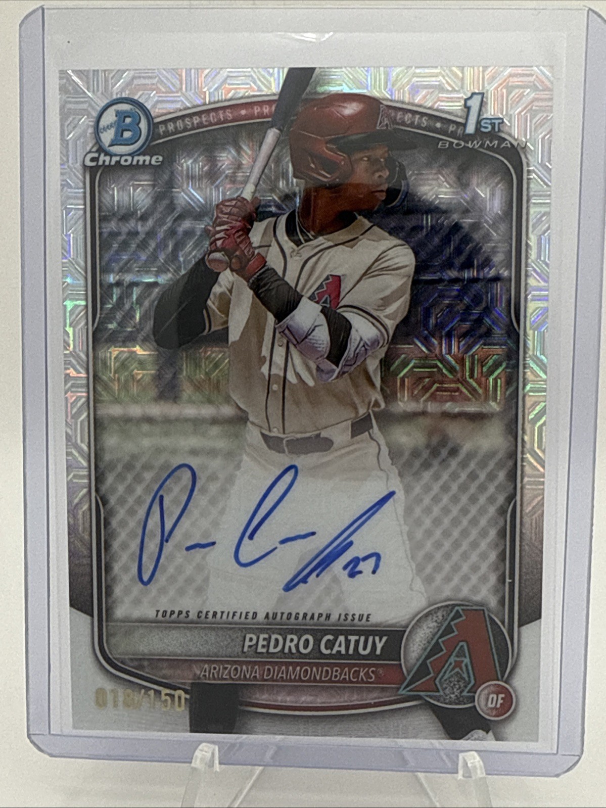 2025 Bowman Chrome Pedro Catuy Auto HTA Choice Refractor /150 CPA-PC