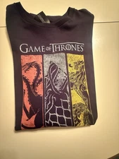 Game of Thrones Stark, Targaryen, & Lannister House Sigil Cotton T-Shirt  2x HBO