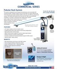 Fresh-Aire UV Blue-Tube Single Lamp Commercial TUVC-TRS-246S-HO-BTXL System