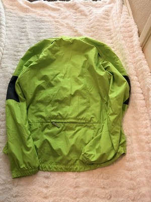 VTG 90 s Nike Green Zip Up Reflective Rain Jacket Medium