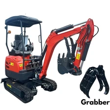 FREE SHIPPING 2025 2 Ton Mini Excavator, KUBOTA D902 16HP with FREE Grabber