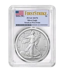 2026 (W) $1 American Silver Eagle PCGS MS70 FS Flag Label First Strike!