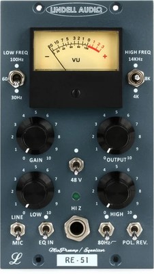 Lindell Audio RE-51 500 Series Microphone Preamp & EQ