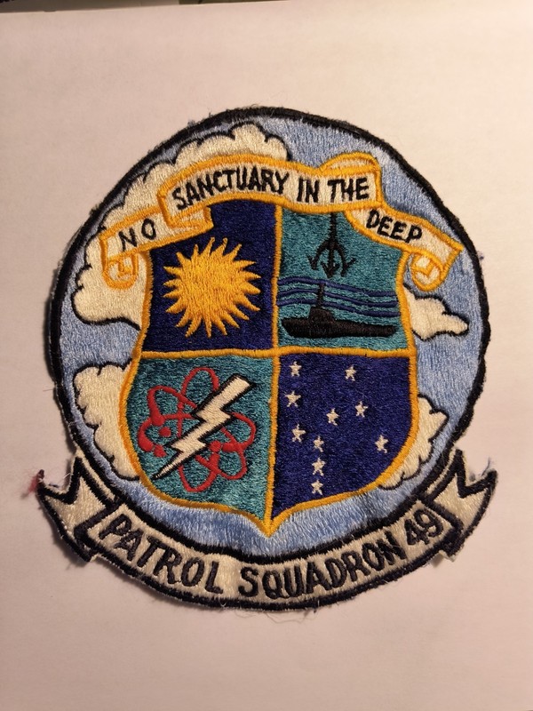 Early 60's US Navy Patrol Squadron 49 Patch, Used 