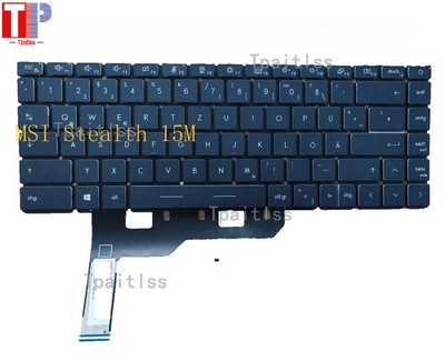 DE Backlight Tastatur für MSI Stealth 15M A11SDK/A11SEK(MS-1562)/A11UEK MS-1563