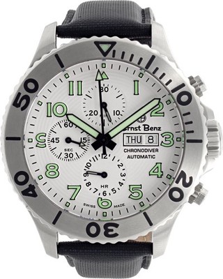 Ernst Benz Chronodiver '' Instrument'' GC10722 Stainless Steel White dial 47mm Aut