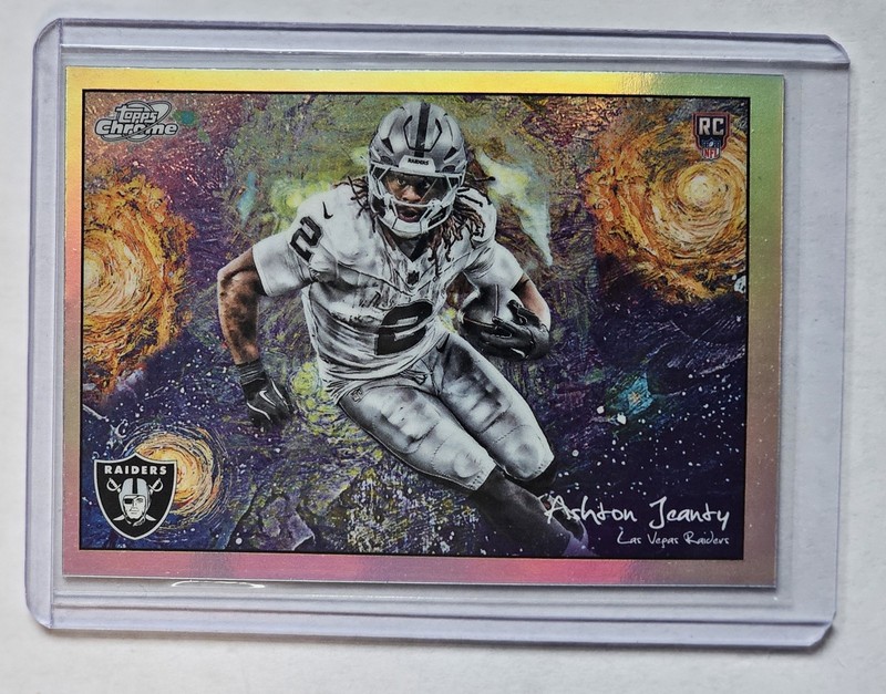 2025 Topps Cosmic Chrome Stars of The Night Ashton Jeanty SP RC Raiders