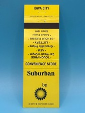 Suburban bp Iowa City Matchbook Cover Vintage Advertising Matchcover