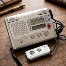 SONY TCS-100 Stereo Cassette Recorder w/RM-TCM2 Remote Fully Serviced from JAPAN