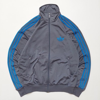 Vintage Adidas Originals Firebird Track Jacket Gr M Y2k OG Ykk Grau Blau Top TT