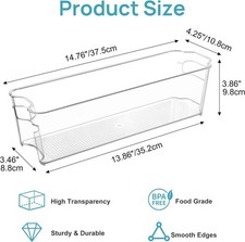 VTOPMART BREASTMILK SINGLE STORAGE CONTAINER CLEAR FREEZER FRIDGE ORGANIZER BINS