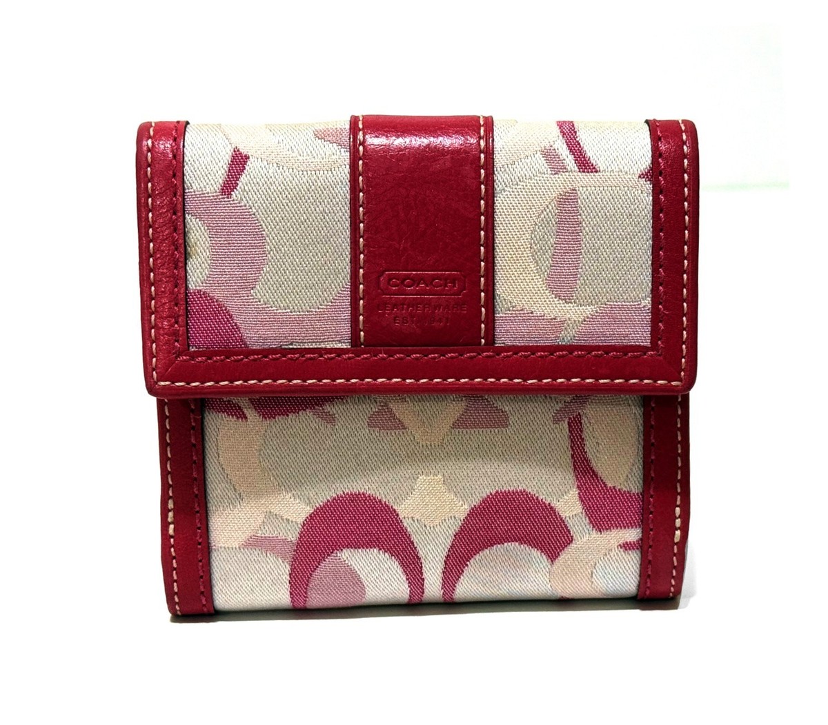 NICE Coach Vintage Y2K Ltd Ed Optic Signature Pink Bifold Purse
