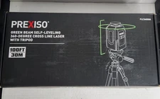 PREXISO 360° Laser Level with Tripod, 100Ft Self Leveling Cross Line Laser