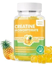 5000mg Creatine Monohydrate Gummies for Men & Women (90 Count)-Pineapple BBD2026