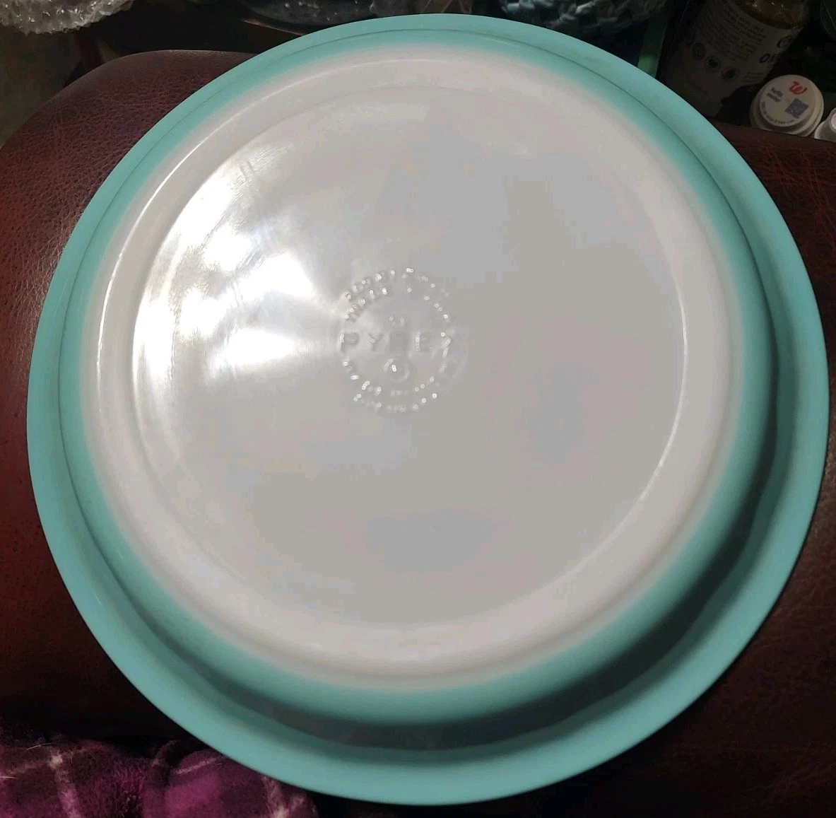 Vintage Pyrex Turquoise Robin's Egg Blue 8-1/2" Pie Dish/Plate (#209)