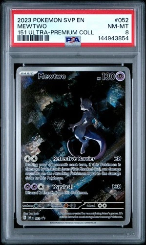 Mewtwo 052/165 151 Ultra-premium Collection Pokemon PSA 8 *854