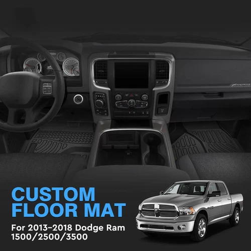 Floor Mat for 2013 2014 2015 2016 2017 2018 Dodge Ram 1500 2500 3500 Crew CAB - Picture 9 of 18
