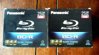 2 New Boxes of 5 Panasonic 25GB BD-R Recordable Media LM-BR25LDE  