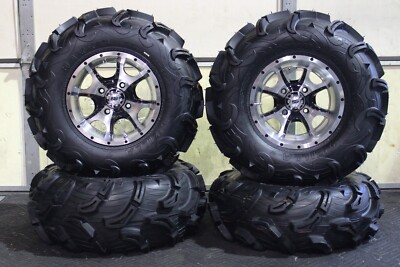 HONDA RANCHER 350 26'' MAXXIS ZILLA ATV TIRE & COBRA M/B  WHEEL KIT SRA1CA