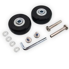 US Stock 2Set OD 45mm Luggage Suitcase Replacement Wheels Axles Repair Wrench