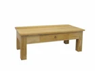Table coffee table living room table 2 drawers teak solid 140x50x70 cm (3500)