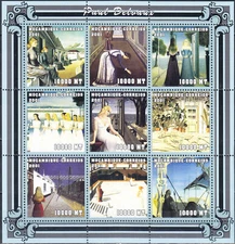 W MOZAMBIQUE 1483 DELVAUX PAINTINGS