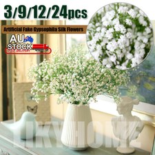 3-24Pcs Artificial Baby's Breath Gypsophila Flowers Fake Bouquet Bulk Flower
