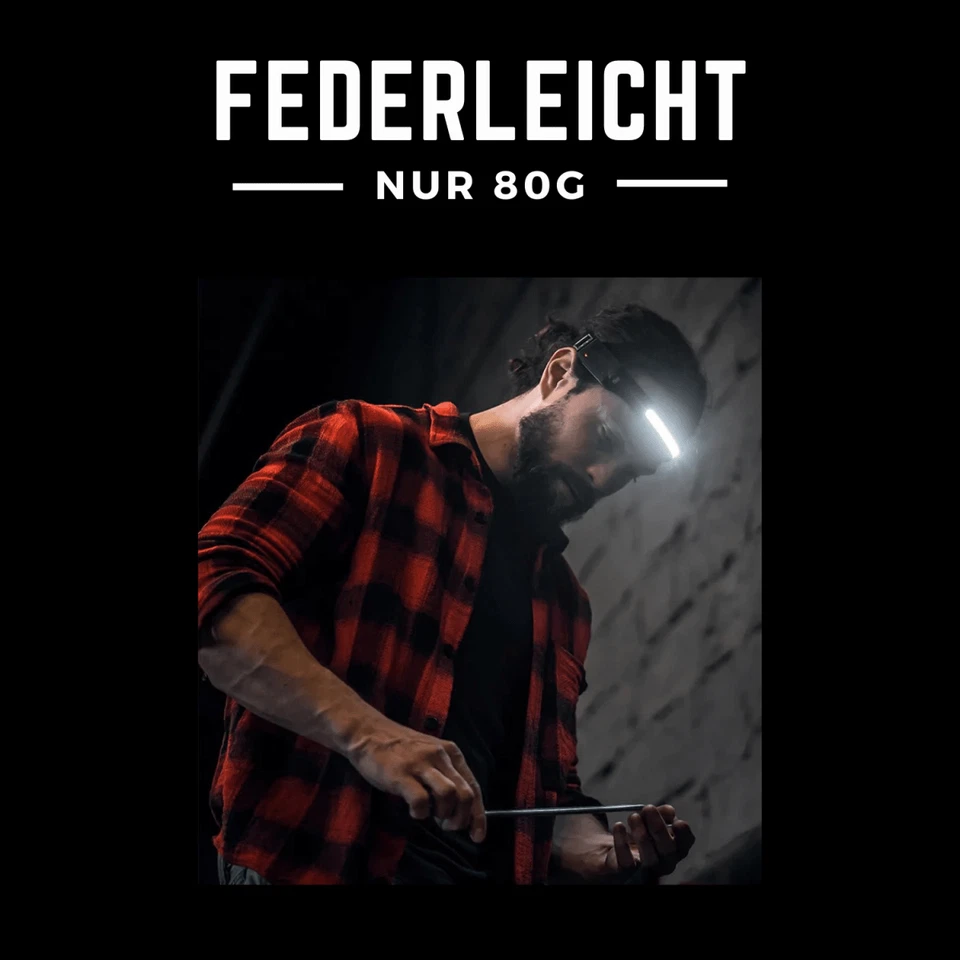 HaloLite™️ Pro - Superleichte Weitwinkel Stirnlampe LED 350lm Kopflampe 8 Std - Bild 4 von 4