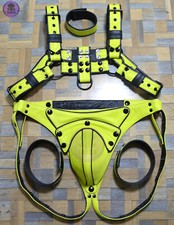 Men Bulldog Harness Leather Harness Adjustable Buckle Body Chest Harness Costume