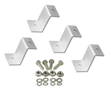 TEKTRUM 2.125" TALL Z BRACKET SOLAR FLUSH MOUNT KIT FOR SOLAR PANELS- SET OF 4