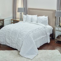 Rizzy Home Qltbq4250wh001692 Quilt, White, King Rizzy Home Qltbq4250wh001692 Quilt, White, King