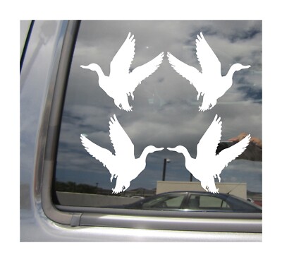 Lot of 4 - 3 inch Flying Duck Hunting Car Vinyl Decal Window Sticker ...