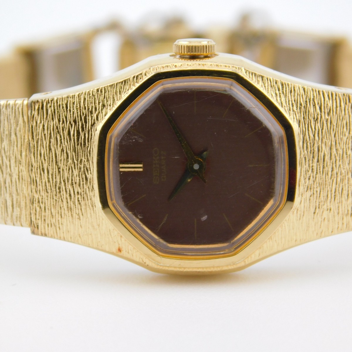 SEIKO 2C20-6519 Gold Tone Quartz Analog Women's Watch Sz. 5 1/2