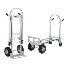 Aluminum Hand Truck 2 in 1 Folding Dolly Cart 1000 lbs Capacity Heavy Duty