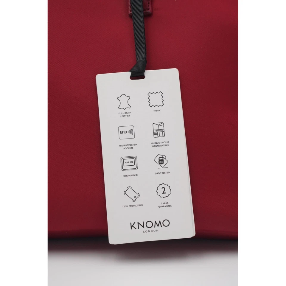 Maletín delgado para portátil Knomo London Mayfair 14" - rojo Foto 4 de 4