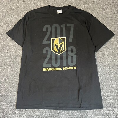 Vegas Golden Knights Shirt Men's Large Black Short Sleeve Crew