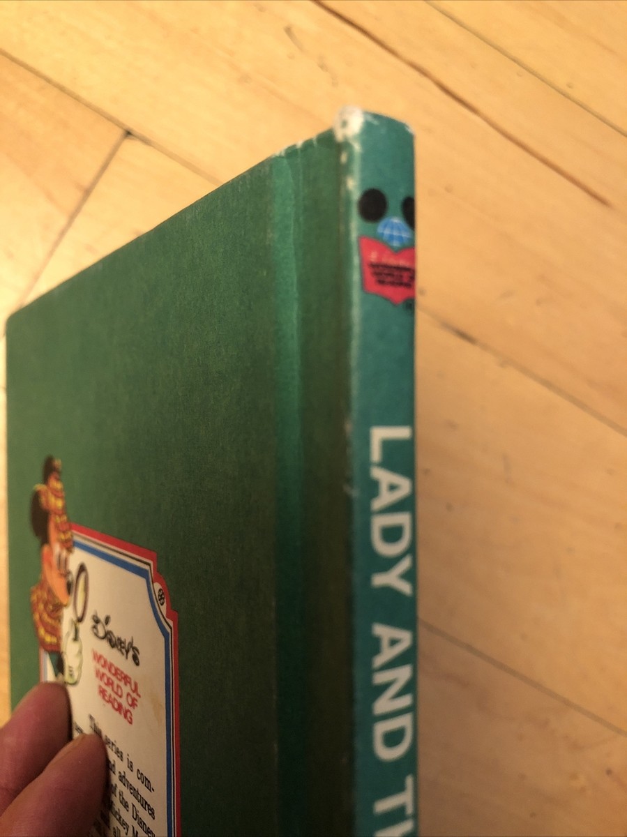 ディズニー ブックエンド Lady & The Tramp ヴィンテージ　値下げ Lady and The Tramp 22dc Disney Read Along Book & Cassette