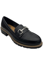 DV By Dolce Vita Women's Celeste Chain Lug Sole Loafers Black