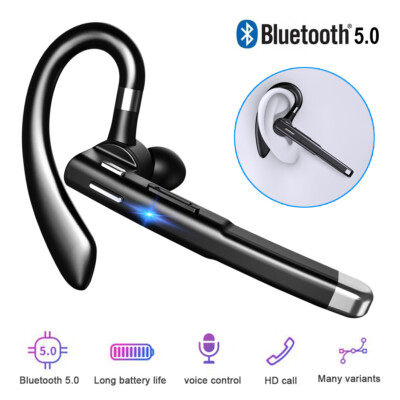 Bluetooth 5.0 Earpiece Wireless Headset Noise-Cancelling Earbuds Driving Trucker
