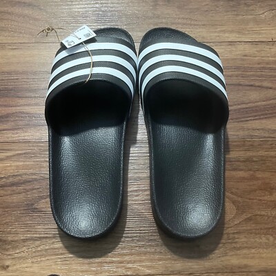 Adidas Adilette Aqua Comfort Slides Unisex Mens Size 9 Women Size 10 Black White Buy adidas Black/White Sportswear Adilette Aqua Slides from  main image 4