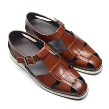 Men's Leather Hollow Out Closed Toe Sandals Casual Summer Business Work Shoes SZ