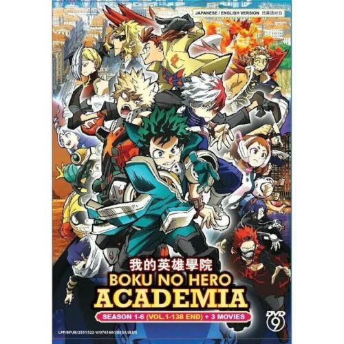 DVD Anime Boku no Hero Academia Season 1-6 (Vol.1-138 + 3 Movie) English Dubbed - Picture 1 of 3