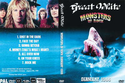 GREAT WHITE MONSTERS OF ROCK 1988!!KISS TAYLOR SWIFT DIO DOKKEN 