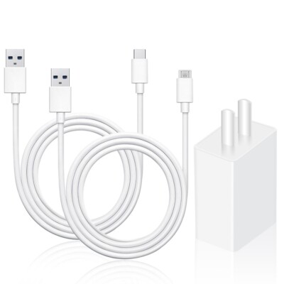 Dual Port Power Adapter Type C Data USB Cable Cord fits Huawei Nexus 6P Phone