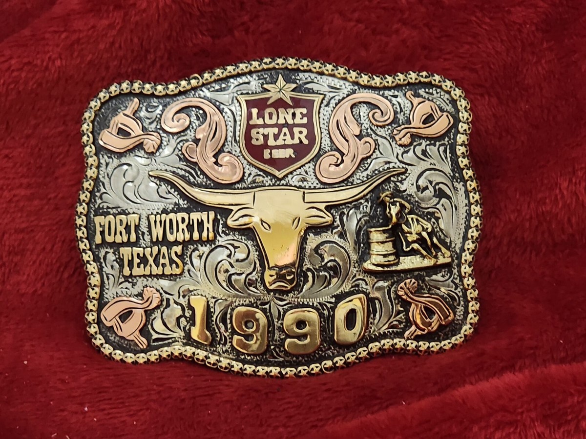 CHAMPION RODEO TROPHY BUCKLE TX LONE STAR BARREL RACER