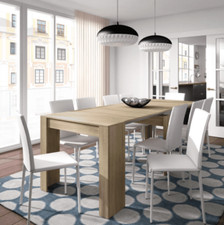 Grande Oak Effect Large Giant 5 Position Extending Universal Dining Table