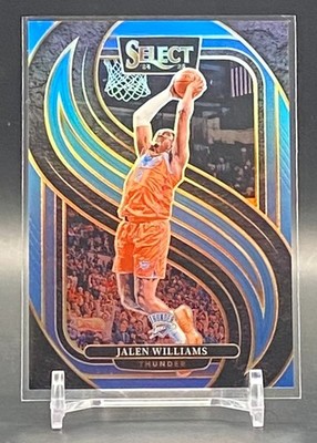 2024-25 Panini Select Jalen Williams Light Blue #/299 Premier Level Thunder #124