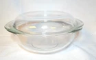 Vintage PYREX #024 Clear Glass 2 Quart Casserole Dish, w/ PYREX Dome Lid, USA!